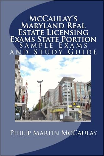 Mccaulay S Maryland Real Estate Licensing Exams State Portion Sample Exams And Study Guide Mccaulay Philip Martin 9781453881712 Amazon Com Books