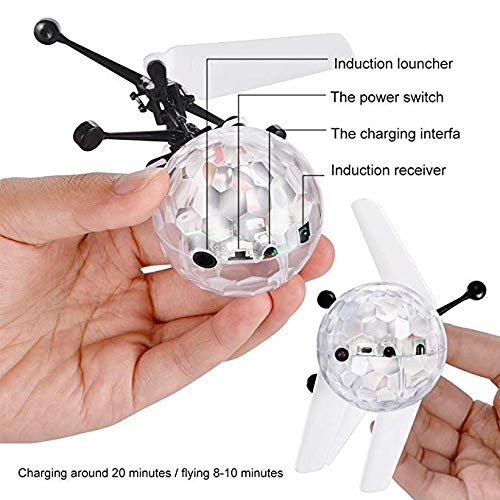 image for Wecolor Kids Flying Ball Crystal Flashing LED Light Flying Ball RC Toy
