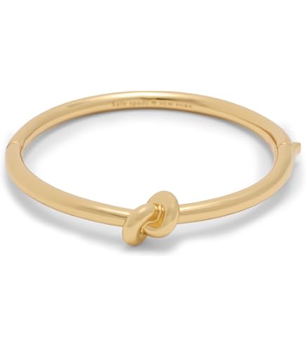 kate spade Gold Thin Round Bangle Kate Spade Spot The Spade Thin Black/Gold Tone Bangle  main image 4