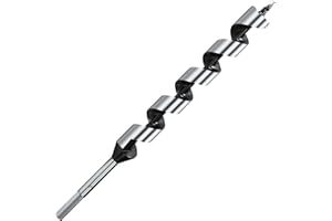 NICAVKIT 1 Inch x 12 Inch Long Auger Drill Bit for Wood, Hex Shank Ship Auger Drill Bit for Soft and Hard Wood, Plastic, Drywall and Composite Materials
