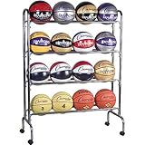 Champion Sports 16-Ball Steel Ball Storage Cart