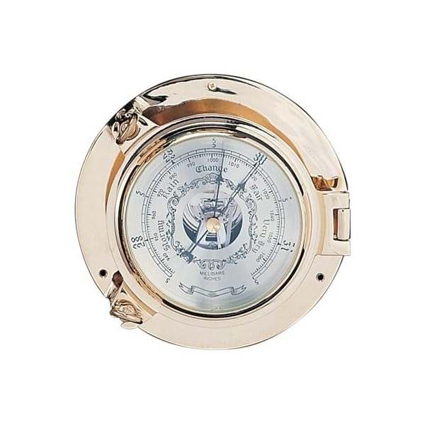 Polished Brass Porthole Barometer The Home Kitchen Store