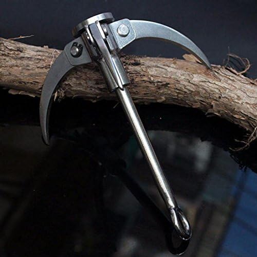 Sinuote Outdoor Carabiner Grappling Hook Climbing Folding Load 400Kg Steel Stock by Sinuote
