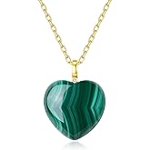 COAI 18K Gold Plated Stainless Steel Heart Necklace for Women, Crystal Necklace for Women