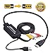 JBingGG HDMI to RCA Cable Converter HDMI to AV Converter 1080P 3RCA Cvbs Composite Video Audio Supports PAL/Ntsc for Amazon Fire Stick, Roku, Chromecast, PC, Laptop, Xbox, HDTV, DVD 6ft