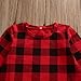 Lovely Baby Kids Girl Dress Plaids Checked Party Princess Formal Dresses Tutu (1-2Years) Red