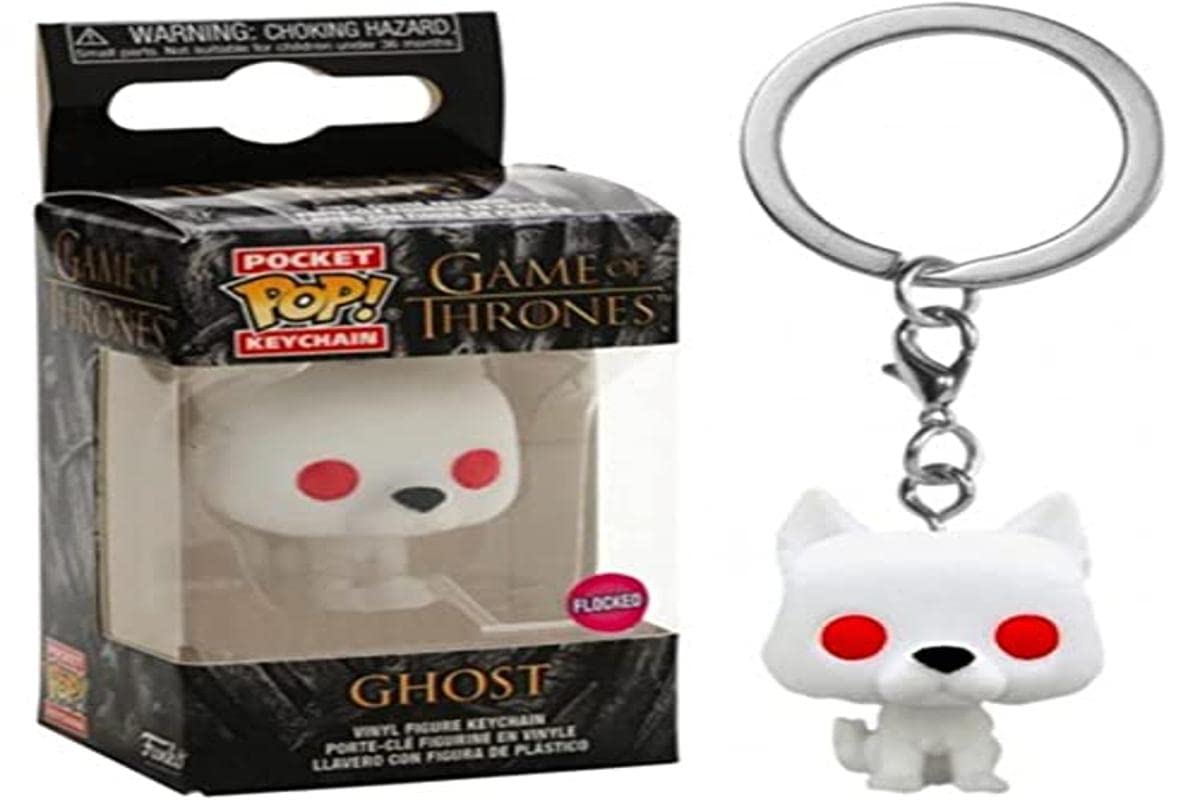 Funko POP KEYCHAIN LLAVERO JUEGO DE TRONOS GHOST TERCIOPELO FLOCKED EDICION ESPECIAL 45044