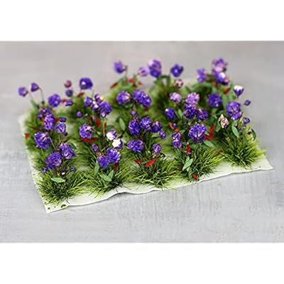 Buy 40 Pcs Flower Cluster Flower Vegetation Groups Grass Tufts Miniature Static Scenery Model For Diy Architecture Building Model Railway Train Diorama Garden Scenery Landscape Layout Dark Purple Online In Germany B093kvlxvm