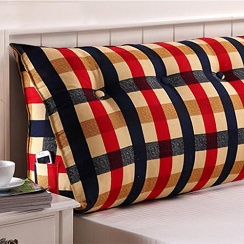 Full cotton padded canvas neck pillow printing big cushion plain, double waist. single waist cushion bedside backrest-C 100x50x25cm(39x20x10inch)