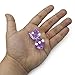 Brybelly Professional Casino Dice 19mm with Sharp Edges, Set of 5 - Precision Gambling Dice Set with Matching Serialized Numbers and Flat Face Pips for Craps and Other Casino Games - Violet Dice Set