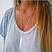 FXmimior Plume Feather Deck Shapped Plated Long Chic Essential Necklace Jewelry For Women (silver)