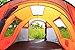 Bravindew Tent for Camping Instant Fast Pitch Pop Up Tent with Skywindow-Durable Portable Easy Up Shelter with 12 Stakes & Carrying Bag, Ideal for Family Camping (Orange) (5-6 Person) (Orange)