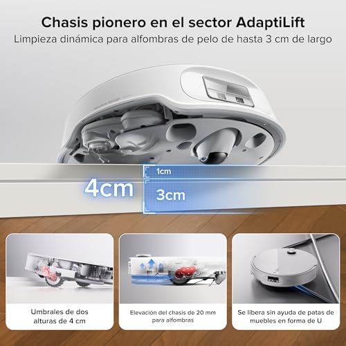 Qrevo Curv 2 Pro Robot Aspirador y Fregasuelos, 25000 Pa