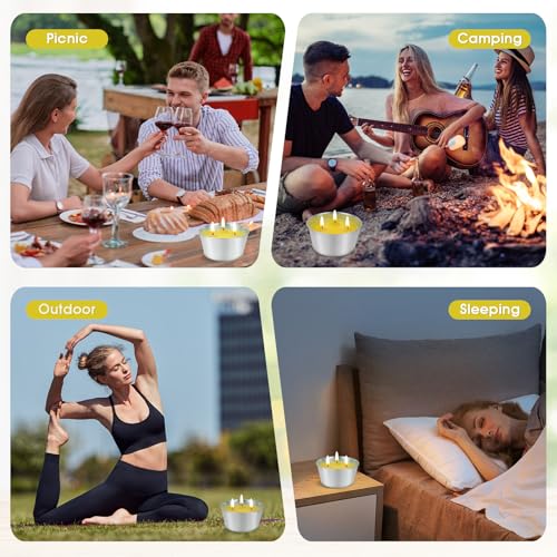Citronella Candle Outdoor Large 2 x 12 oz, 120 Hours Outdoor Candles, Citronella Candle with 3 Wick - Natural Soy Wax Scented Candle Women for Garden, Camping, Indoor, Patio, Picnics