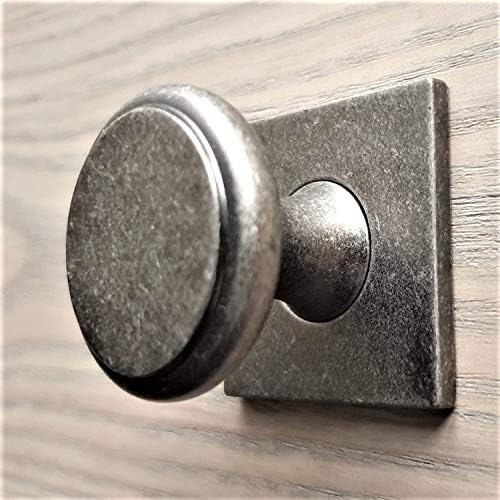 French Furniture Fittings Set of 6 Bordeaux Kitchen Cabinet Knobs with Backplate - Image 3