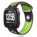Hagibis Fitbit Versa Bands Sport Silicone Replacement Breathable Strap Bands for New Fitbit Versa Smart Fitness Watch（Purple&Green）