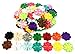 RayLineDo® 100PCS Assorted Color Small Flower Patch Stickers Embroidery Badge Iron On Applique Patch for Bags Jackets Tablecloth Bedsheets