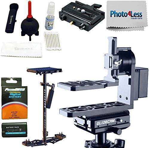 Glidecam Tru-Horizon Motorized Gimbal + Hand-Held Stabilizer + Cleaning Kit + Adapter + Replacement Battery + Cleaning Cloth