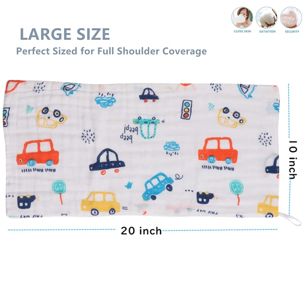 Muslin Burp Cloths Baby Burp Clothes - Baby Burp Cloth for Boy Girls Thicken Muslin Burp Rags Bibs 6 Layers Large 20''x10'' 100% Cotton Hand Washcloths Soft Absorbent by norinori (5 Pack): Kitchen & Dining