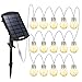 Mpow Solar String Lights, 22ft 15Globe Christmas Lights with 8 Modes, Waterproof Detachable Solar Powered Panel for Outdoor Christmas Tree, Party, Garden, Patio, Backyard, Indoor Decorations Lighting