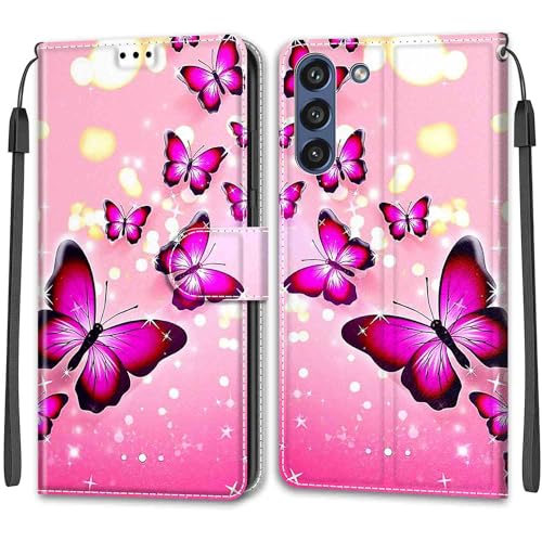 for Samsung Galaxy S21 FE Phone Case, PU Leather Flip Wallet Case with [Card Slots] [Kickstand] Case Compatible with Samsung Galaxy S21 FE