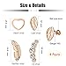 Milacolato 16G Cartilage Tragus Earrings Set for Women Girls Helix Conch Daith Piercing Jewelry 4 Pairs Rose