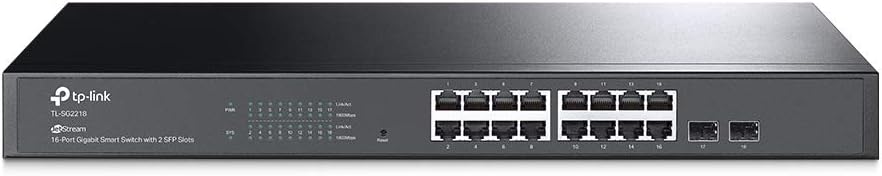 TP-Link TL-SG2218 18 Port Gigabit Smart Network Switch 16 RJ45 2 SFP Metal