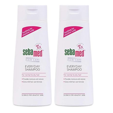 Sebamed everyday shampoo, for all hair types and sensitive scalp, 6.8-Fluid Ounces Bottles (Pack of 2) by Sebamed BEAUTY (Eng