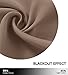 NICETOWN Blackout Curtains and Drapes for Kitchen - (Cappuccino Color) 52 inches Wide by 63 inches Long, 2 Panels Set, Thermal Insulated Blackout Window Drapes