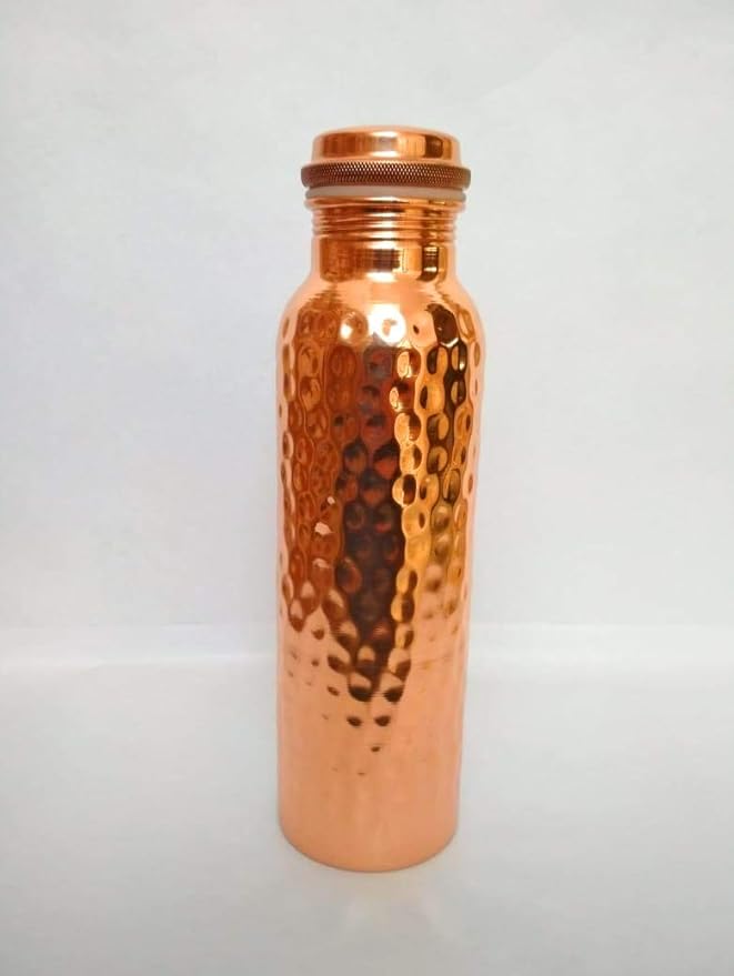 balanceactive Pure Copper Bottle, Engraved & Antique Design, No Joint