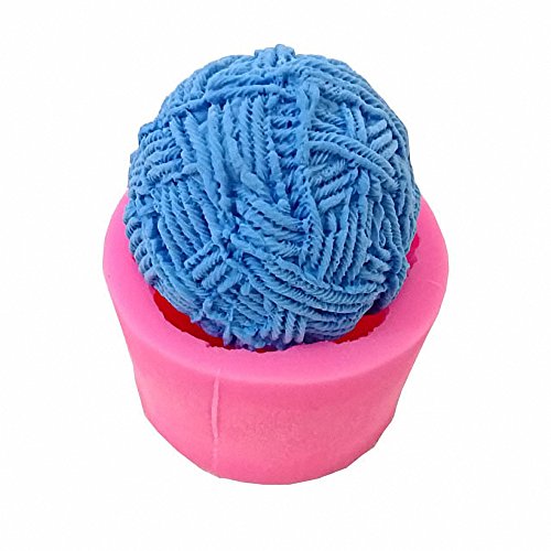 Knitting Wool Candle Mold - MoldFun Hemisphere Yarn Ball Silicone Mold for Soap, Bath Bomb, Plaster, Wax Crayon, Clay
