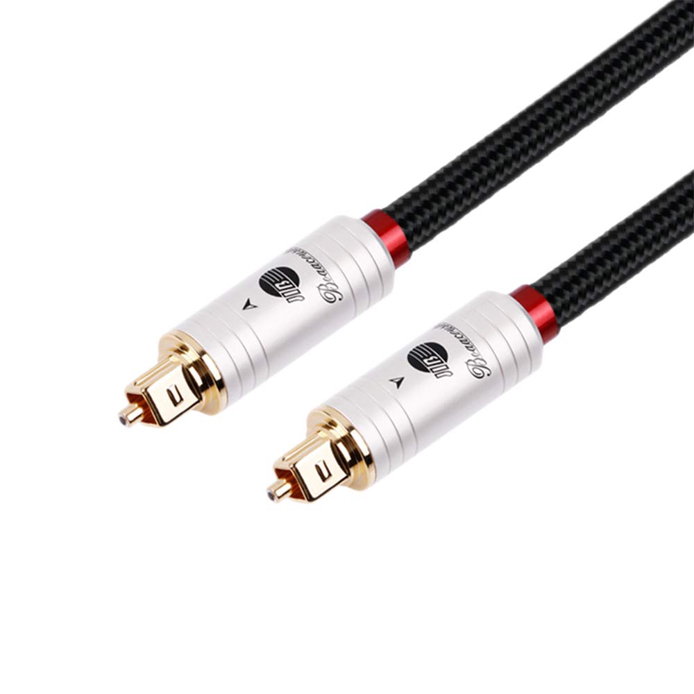 BOAACOUSTIC JIB Audiophile HiFi Digital Fiber Optical Digital Audio Cable, Toslink Cable for Soundbar TV Digital Optical Audio Cable Toslink, Compatible with Samsung, LG, Sony, Xbox 1m