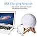 LOFTEK 5.9-inch 3D Printing Moon Lamp,Ideal Gifts for Mood Lightning, Rechargeable Moon Light with Stand, Warm White & Cool White, Dimmable Touch Control Brightness with USB Charging