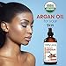 Shiny Leaf Organic Argan Oil for Hair, Face and Body â€“ 100% Pure Morrocan Oil, Natural Moisturizer, Prevents Signs of Aging, Promotes Smooth Hair, Makes Skin Soft and Glowing, Premium Quality 4oz