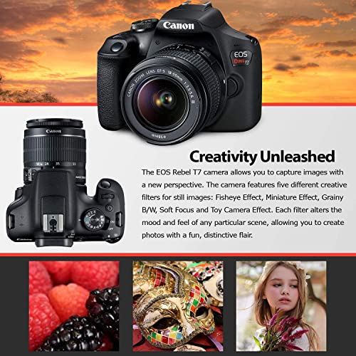 Canon EOS Rebel T7 DSLR Camera with 1855mm Lens Starter Bundle