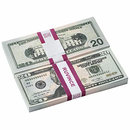RUVINCE Prop Money Copy Money Full Print 2 Sides ,Play Money 2000