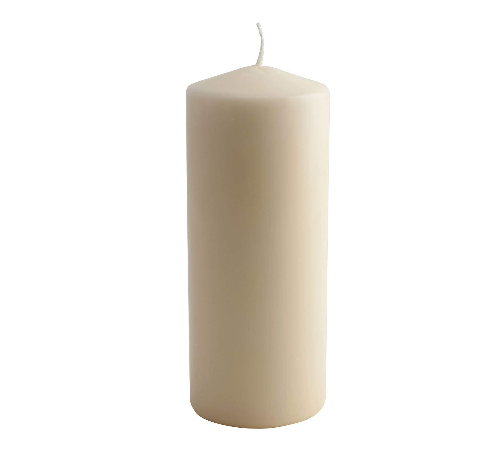 Genware NEV-PLC20 Pillar Candle, 20 cm Height x 6.8 cm Diameter, Ivory 100 hours