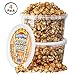 Crunchy Caramel Popcorn Tubs With Peanuts [Pack of 4, 8 oz] | BONUS Bag Of Honey Roasted Peanuts | Resealable Plastic Containers, Sweet Flavor & Thin Caramel Coating