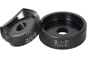 ZUVER 2-1/2" (76mm) Conduit Punch and Die Black Oxide Finish, Work with KO Tools Hydraulic Knockout Driver 3/4"-16UN Thread