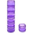HaiSea Weekly Travel Pill Planner-Monthly Pill Organizer, Daily Month Pill Box-Separate AM/PM Compartments Colors Vary (Purple)