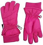 N'Ice Caps Kids Bulky Thinsulate Waterproof Winter Snow Ski Glove With Ridges (4-5yrs, Fuchsia Solid)