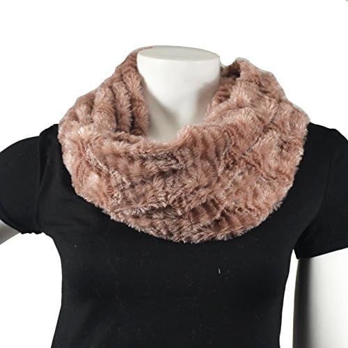 Purse babe Womens faux fur infinity twisted scarf