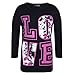 A2Z 4 Kids Girls Love Splash T-Shirt Top & Legging Lightweight Comfortable Stretch - Love Splash Set Black L.S 7-8