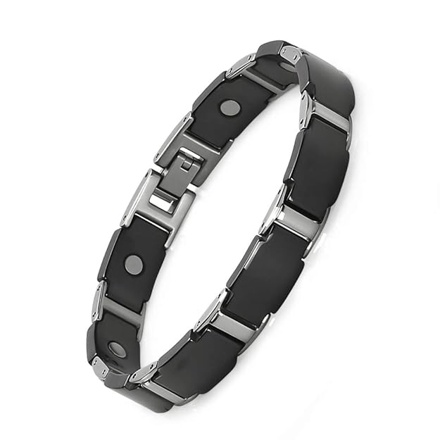 Jeroot Magnetarmband,Reines Kupfer Titan Herren Magnetische Armbänder für Arthritis Verschluss Armband Magnet Herren Gesundhe