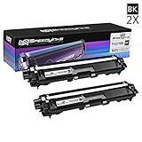 Speedy Inks - Compatible with Brother Compatible 2 pack TN221 black toner cartridge (TN221BK) for Brother HL-3140CW, HL-3170CDW, MFC-9130CW, MFC-9330CDW, MFC-9340CDW.