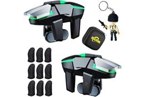 MIKIRINI 13 in 1 Mobile Phone Gaming Triggers Combo Kits for iPhones/Android Phones, Mobile Phone Game Controller for PUBG Mobile/Call of Duty/Apex (Boy)