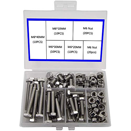 M6 304 Outer Corner Hexagonal Stainless Steel Hex Bolt Set Machinery Industry, Mechanical Hex Bolts and Nuts - Thumbnail 6