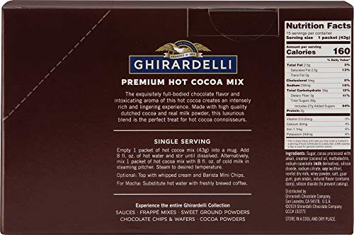 Ghirardelli Premium Hot Cocoa Envelopes, Double Chocolate, 1.5-Ounce (Pack of 15) - //coolthings.us