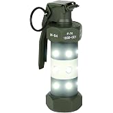 Disratw M84 Airsoft Flashbang Grenade Toy Plastic CS Hand Grenade Model Outdoor Camping Emergency Light Tactical Gear Accessories for Army Fans Cosplay Props CS Game (with Flashing Light)