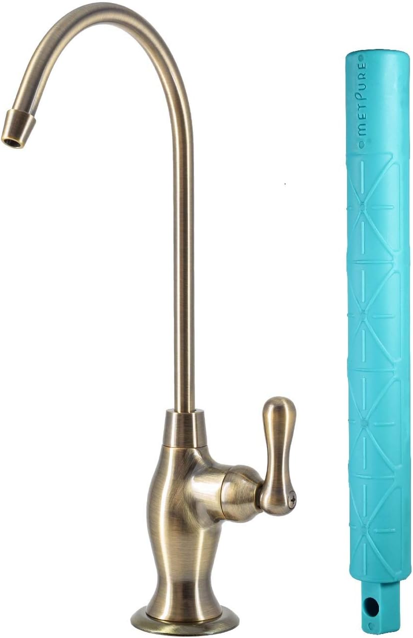 Metpure Reverse Osmosis Dinking Water Non Air Gap RO Faucet Filtration System Water Dispenser Spout (Venetian Bronze) With Drinking Water Faucet Wrench RO-FW148 - - 